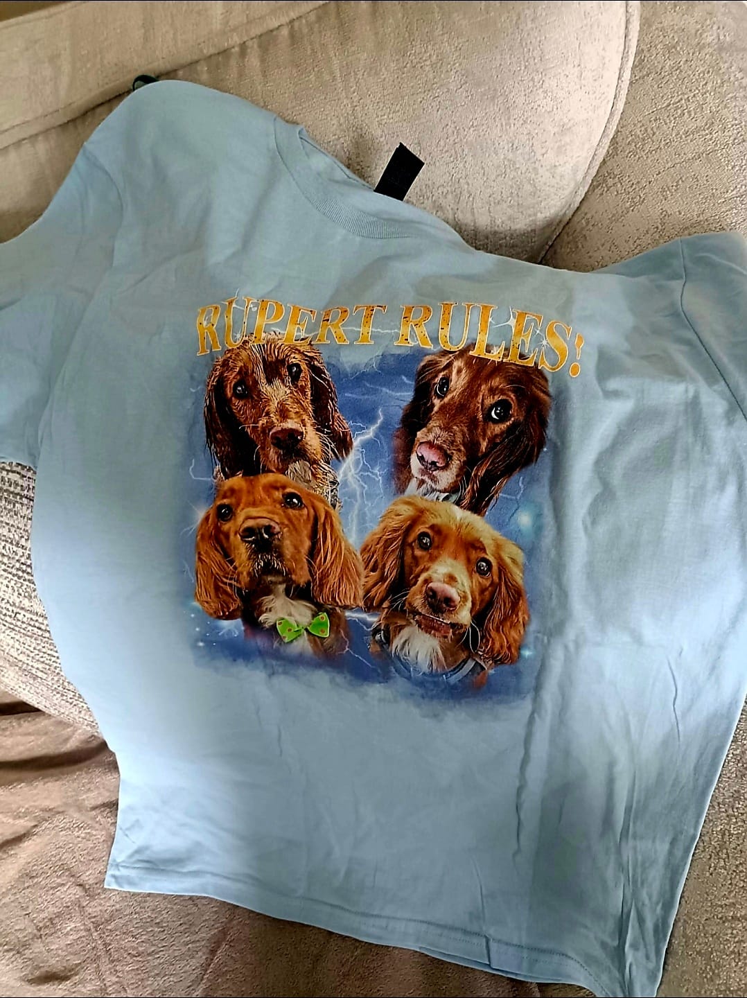 Customer photo review of Custom Vintage Style Pet Mom & Dad Tshirts - Sweatshirts & Hoodies