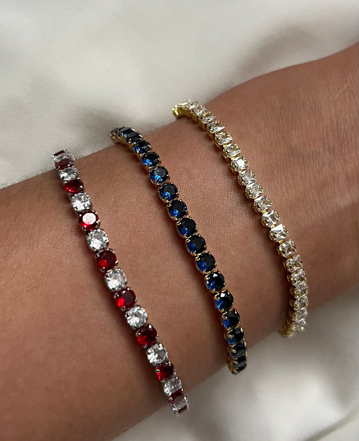 Customer photo review of Pulsera Acero 💎 Tennis Bracelet Dorada