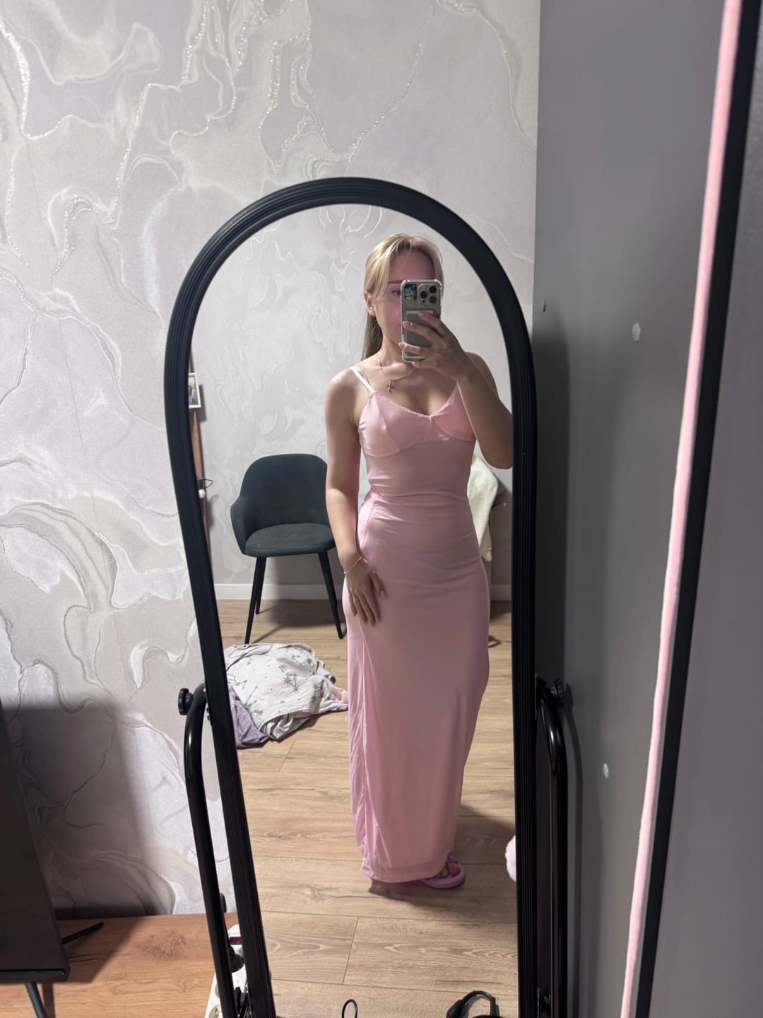 Customer photo review of Genna V Neck Strap Maxi Dress