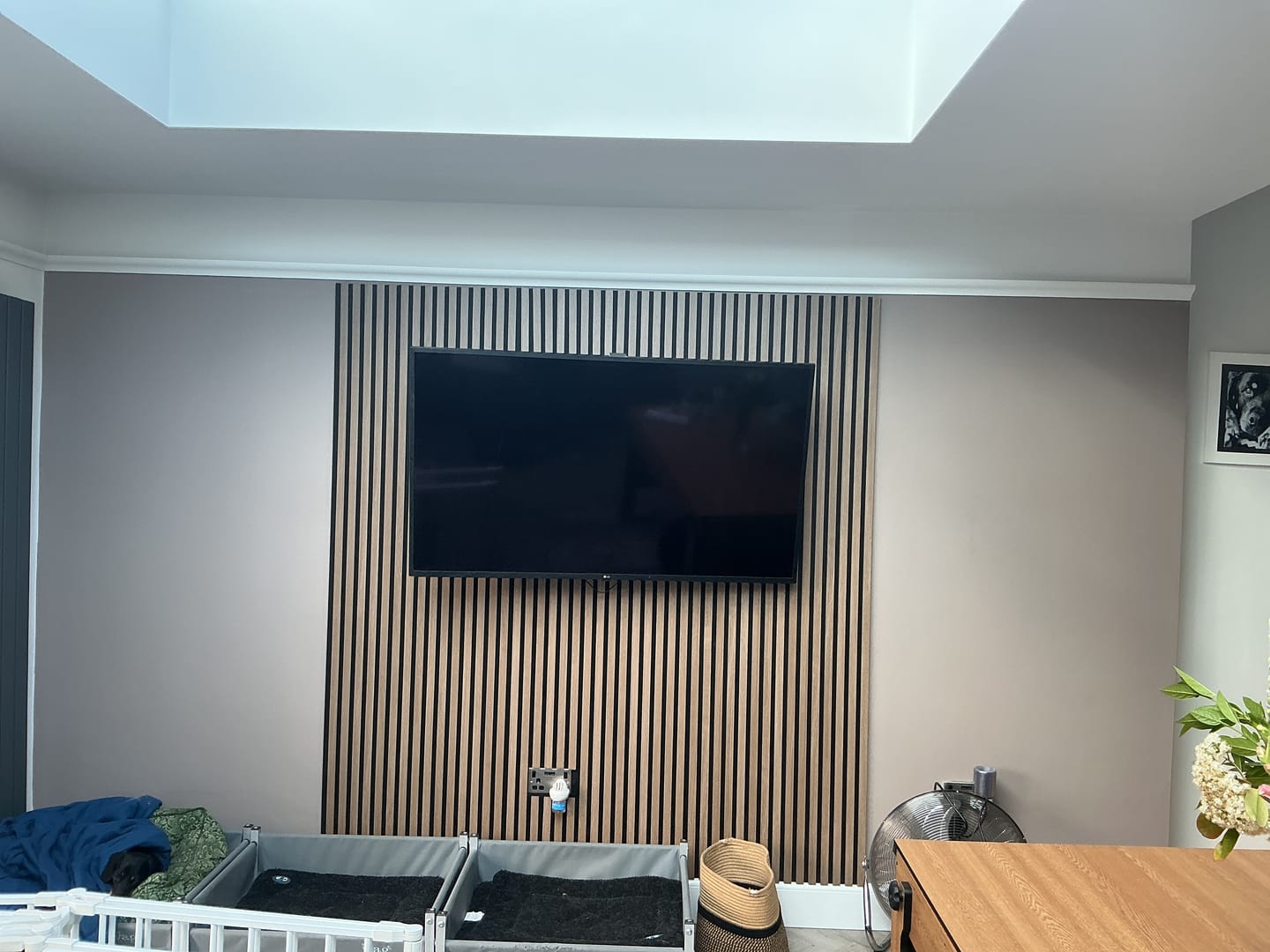 Customer photo review of Premium Acoustic Slatted Wall Panel (Multiple Colours)