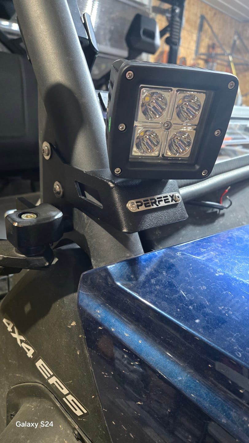 Customer photo review of CFMoto UForce U10 PRO — Front Cube Light Mounting Brackets
