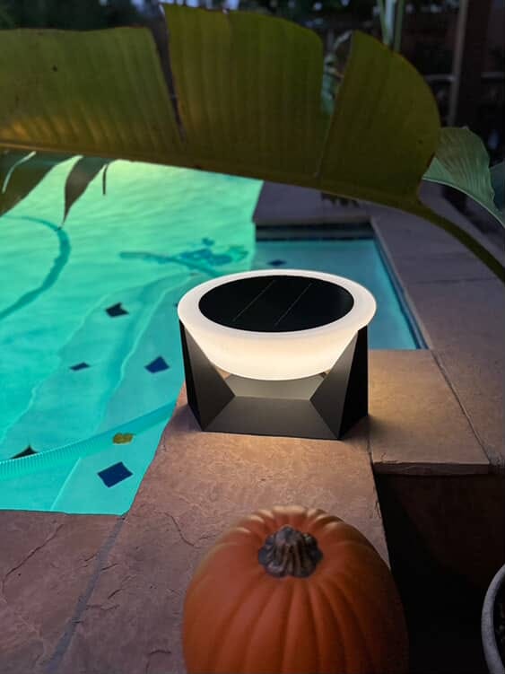 Customer photo review of RIRZ HALO | Modern Solar Outdoor Lamp