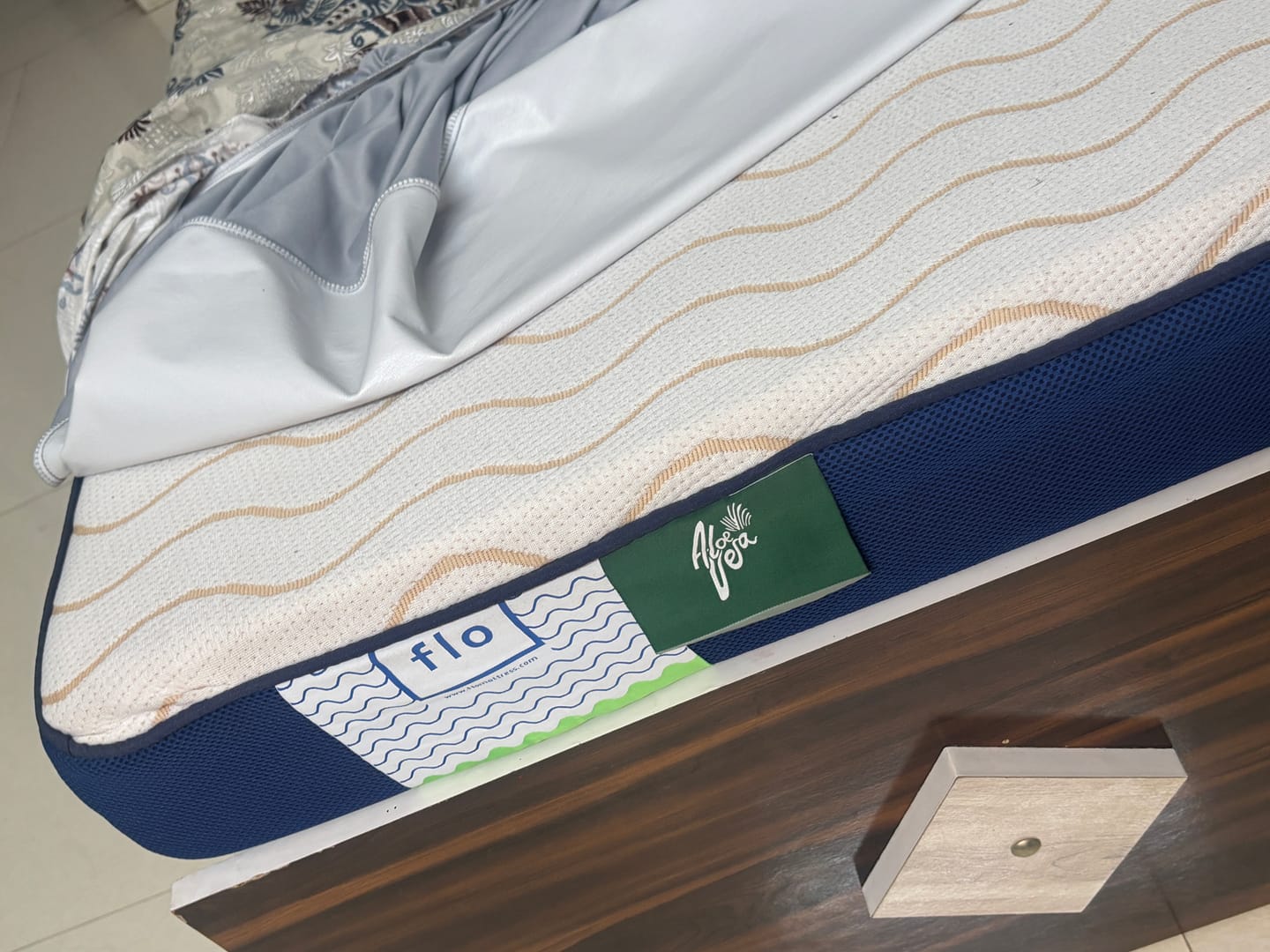Customer photo review of Flo Aloe Vera Gel Infused Waterproof Mattress Protector