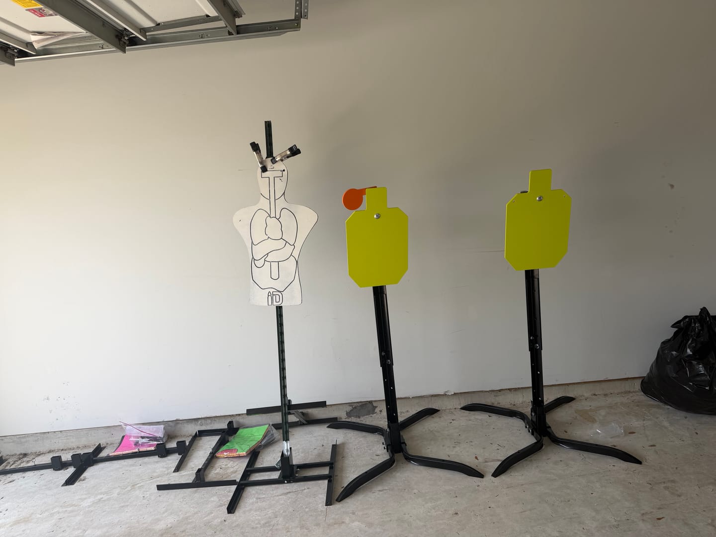 Customer photo review of X-leg Base Stand + 2X4 Target Hanger + 3/8" Thick 8" Gong + Adjustable Steel Post