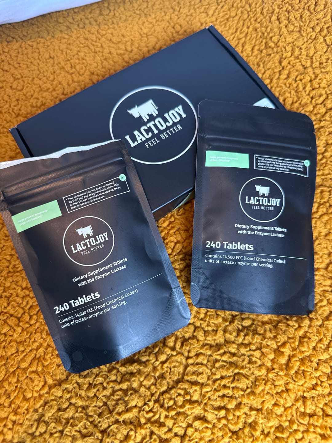 Customer photo review of LactoJoy Lactase Pills - 14,500 FCC - 240 pcs refill bag