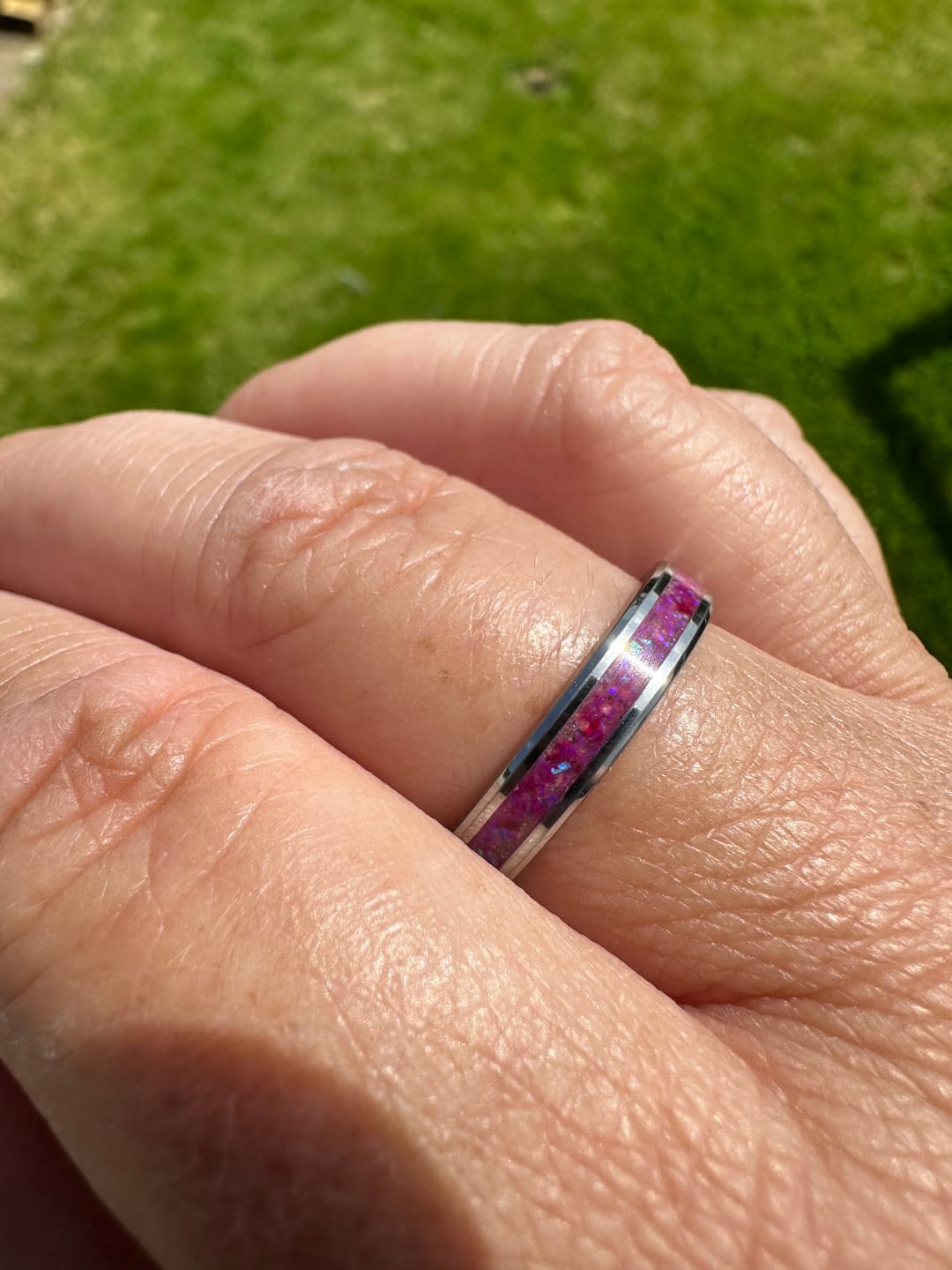 Customer photo review of Ladies Ocean Promise Channel Ring (TC)