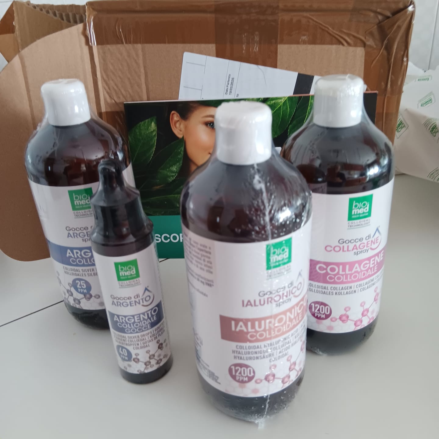 Customer photo review of Argento colloidale spray sublinguale 25 ppm - 500 ml
