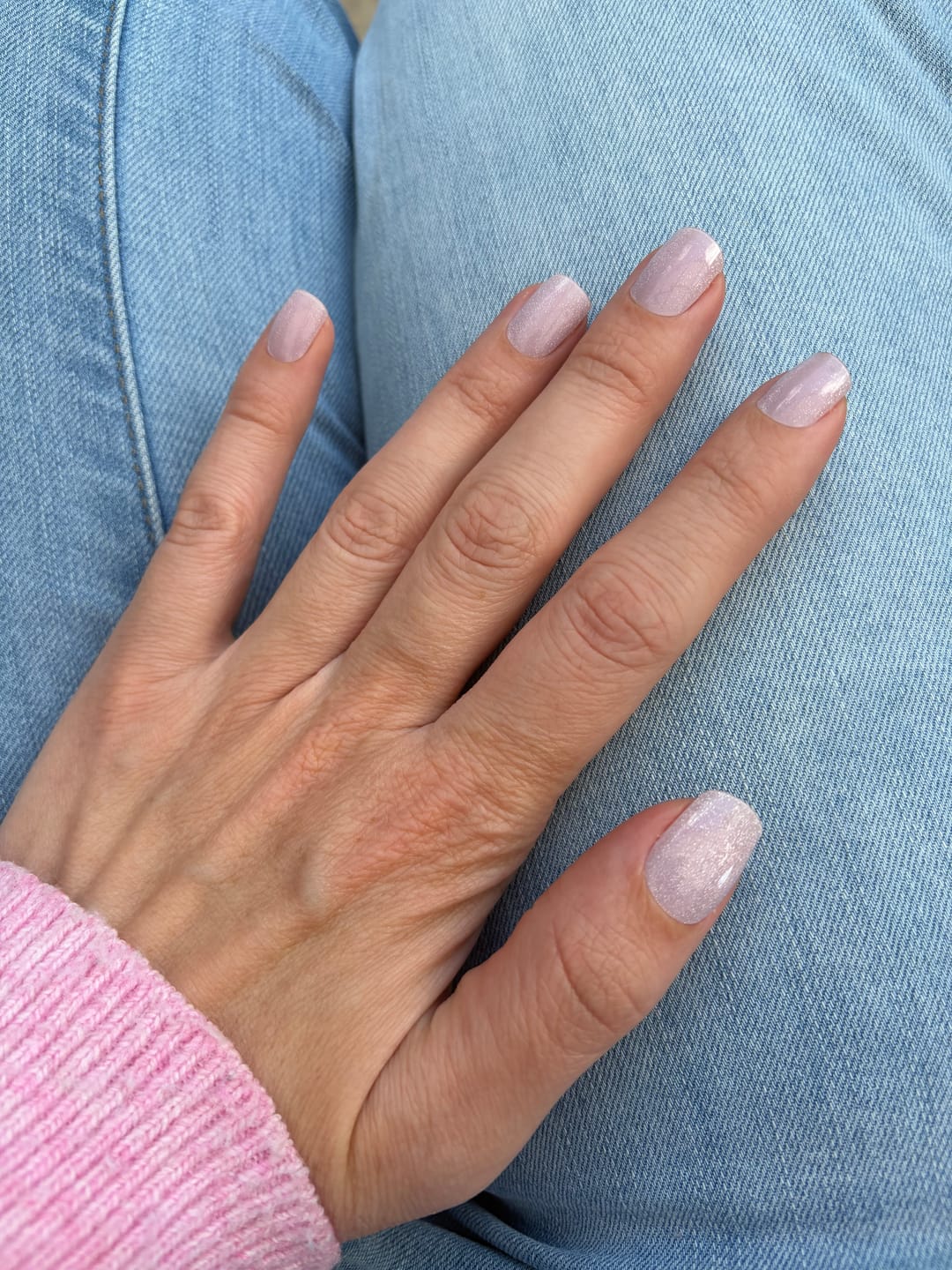Customer photo review of UV Gel: Glazed Donut Cateye