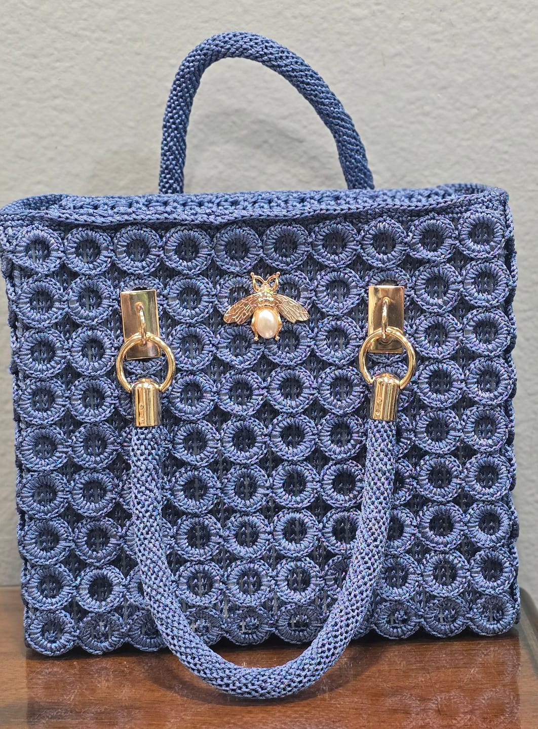 Customer photo review of CrochetPark™ Garden Bee Crochet Bag Kit