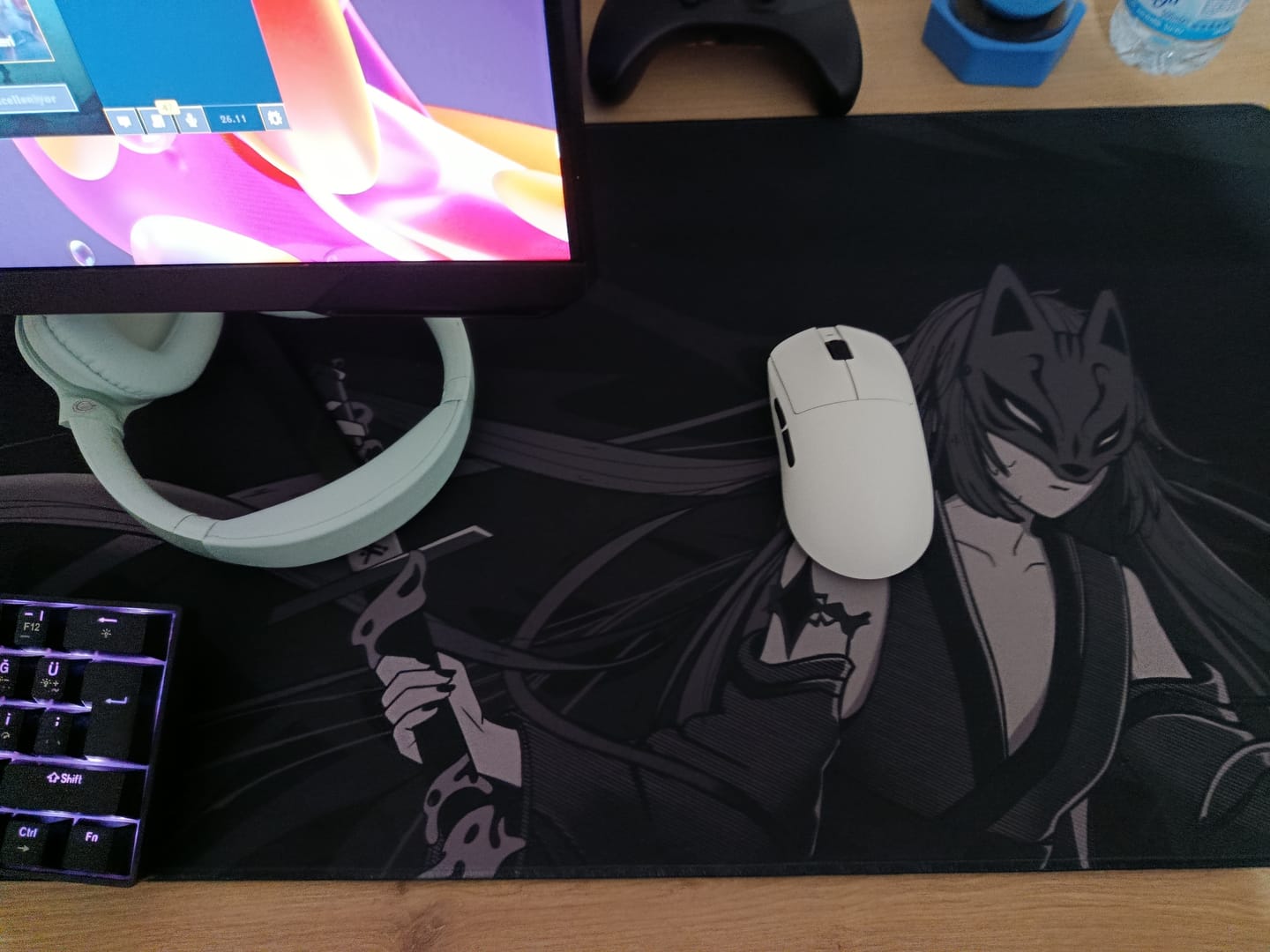 Customer photo review of Wraith Kitsune Edition Deskmat