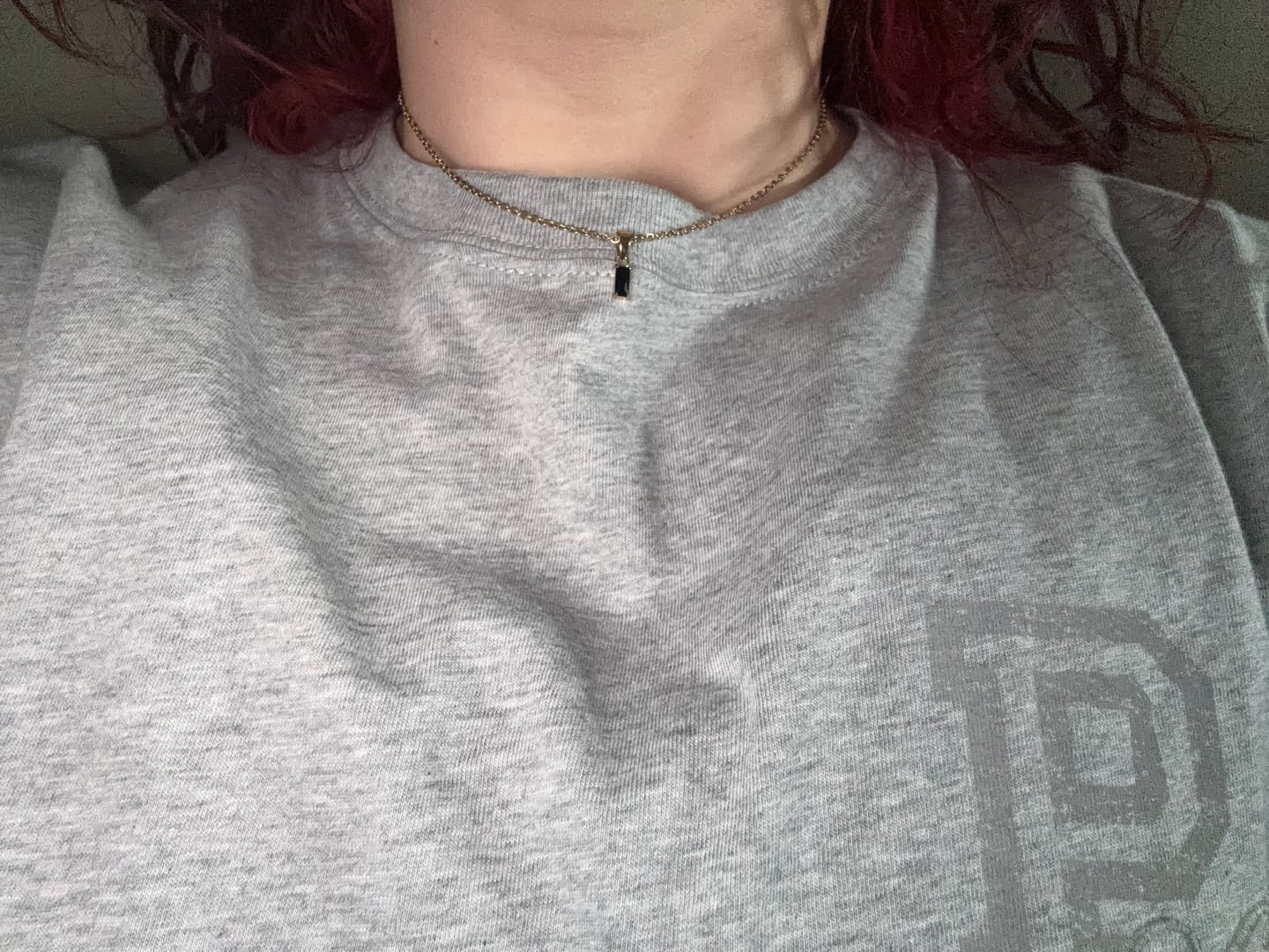 Customer photo review of Dainty Emerald Diamond Necklace