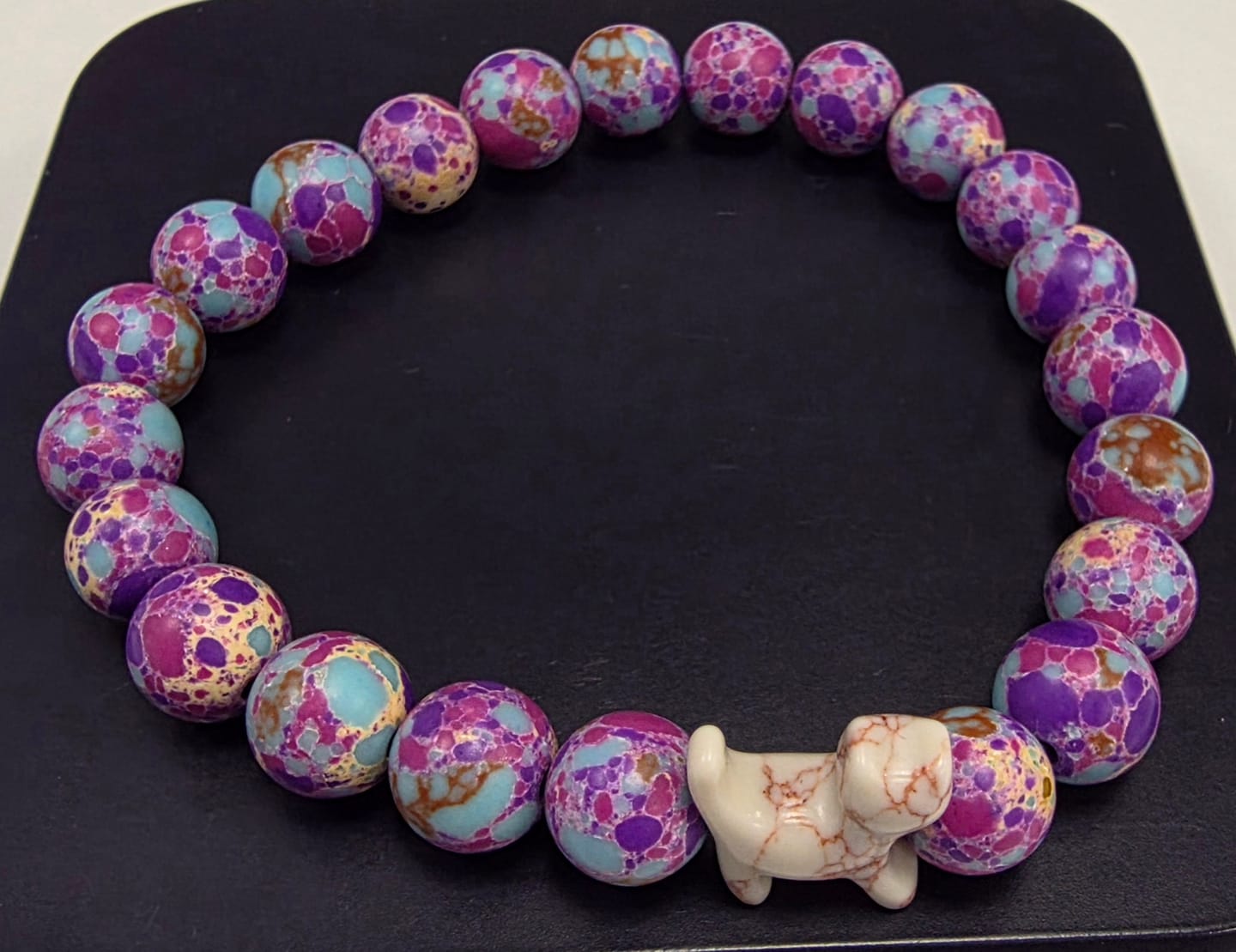 Customer photo review of STRA Cat Purple Imperial Beaded Bracelet