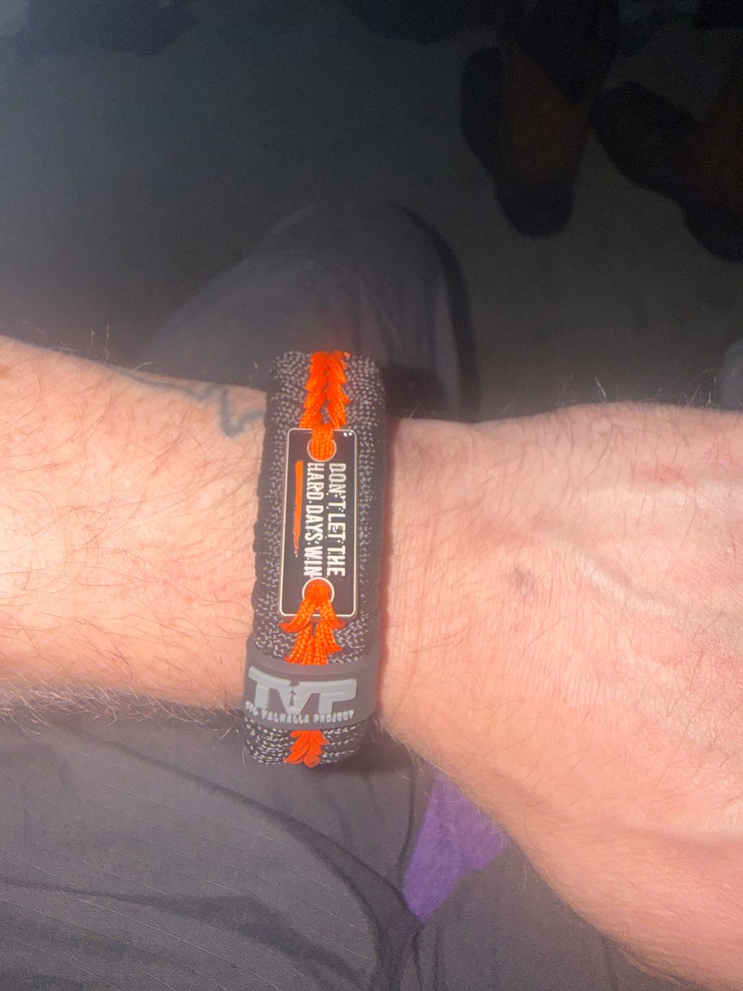 Customer photo review of Hard Days - Paracord Bracelet