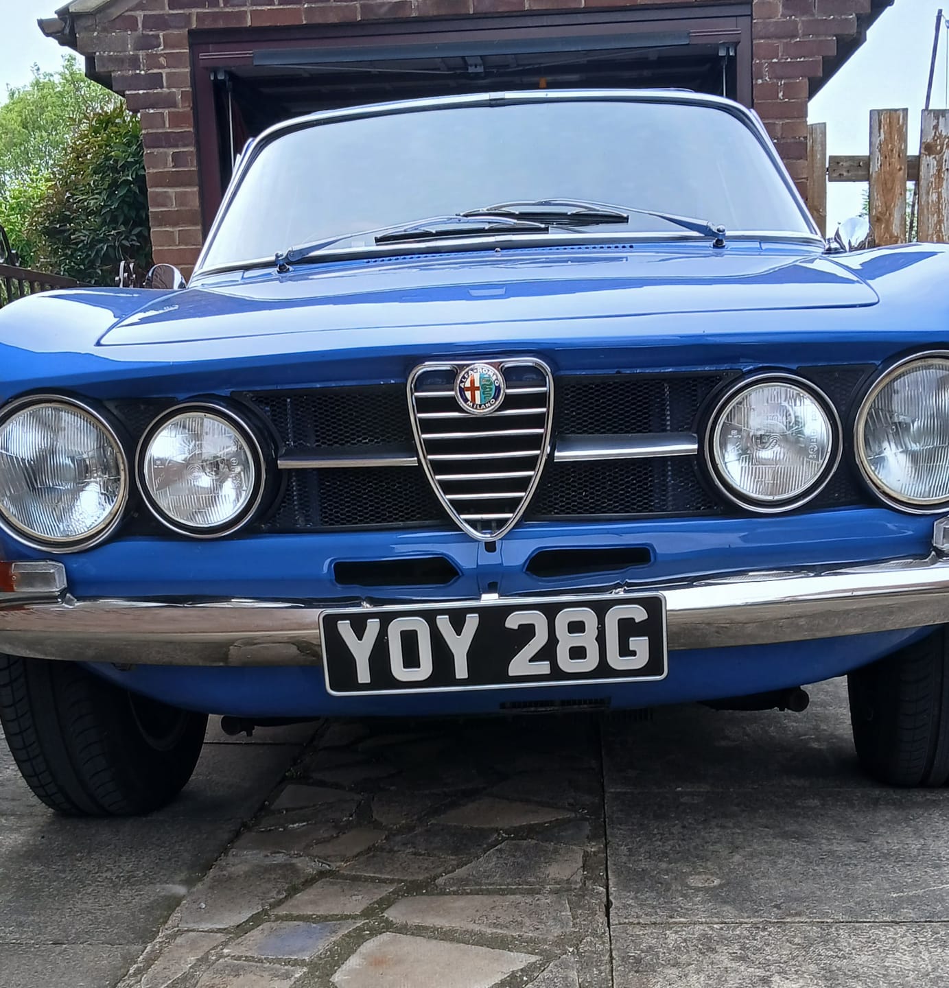 Customer photo review of Classic Oblong Metal Pressed Number Plate 420mm x 111mm