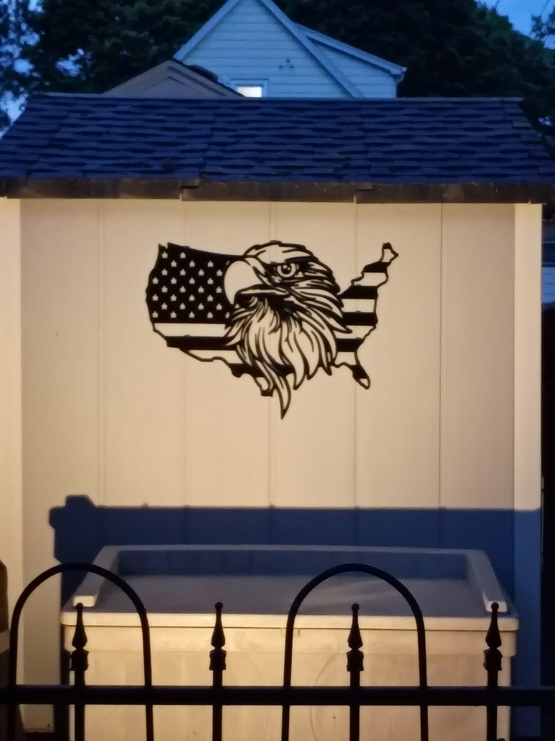 Customer photo review of American Flag Eagle Wall Art