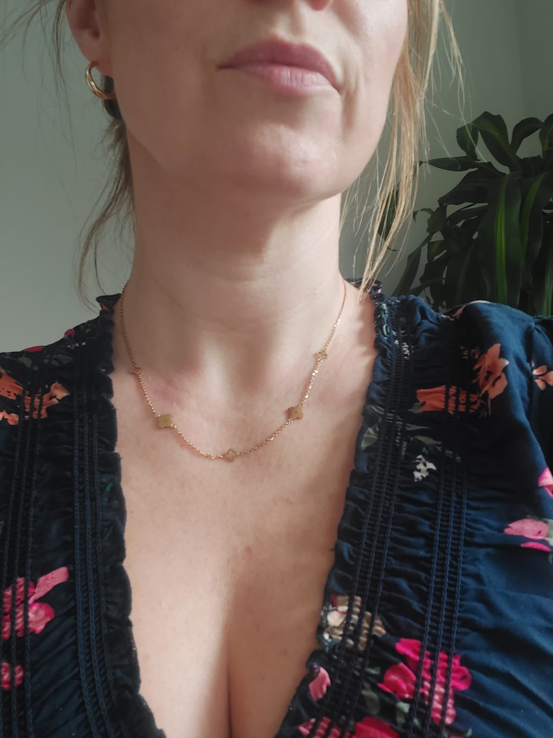 Customer photo review of Multi Clover Necklace