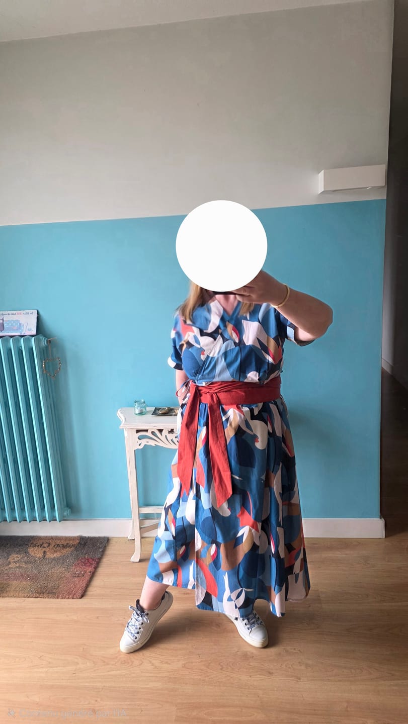 Customer photo review of Robe Charline – Coton Envol graphique