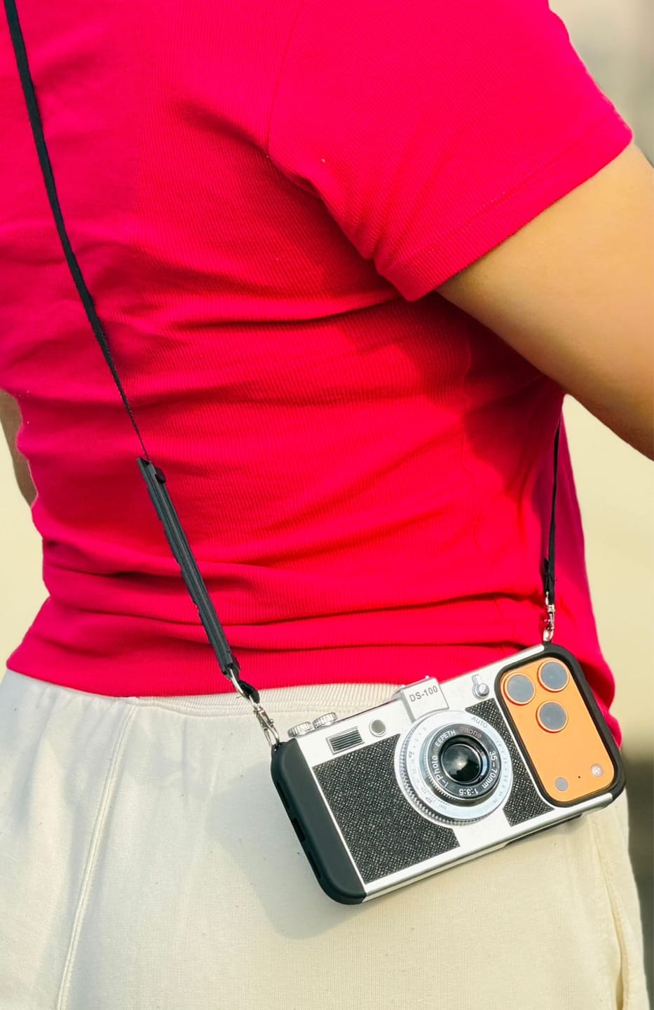Customer photo review of Emily In Paris iPhone Samsung Pre-Order Black 3D Retro Camera Phone Case Cover