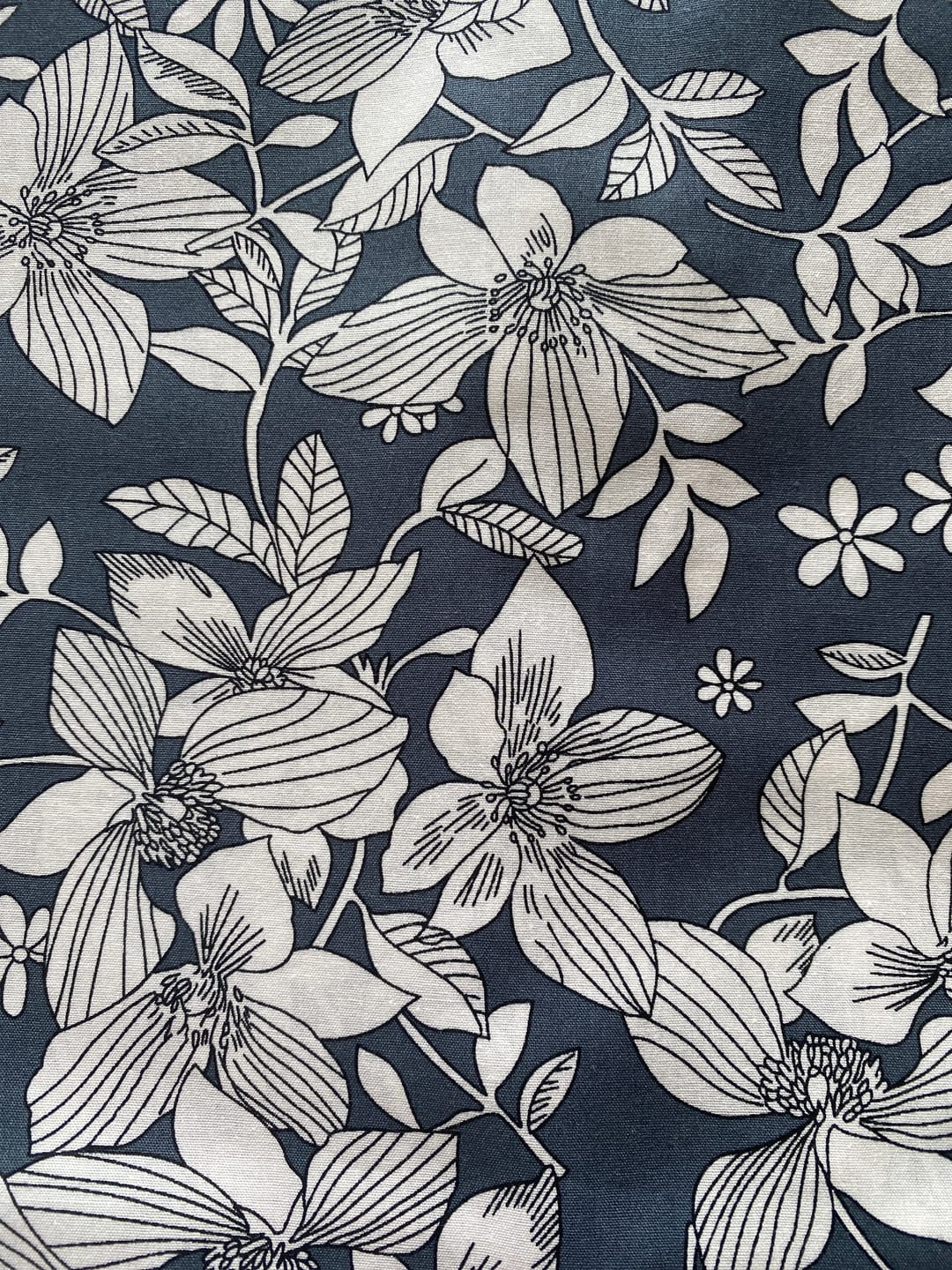 Customer photo review of Large Sketched Flowers Cotton Poplin Fabric