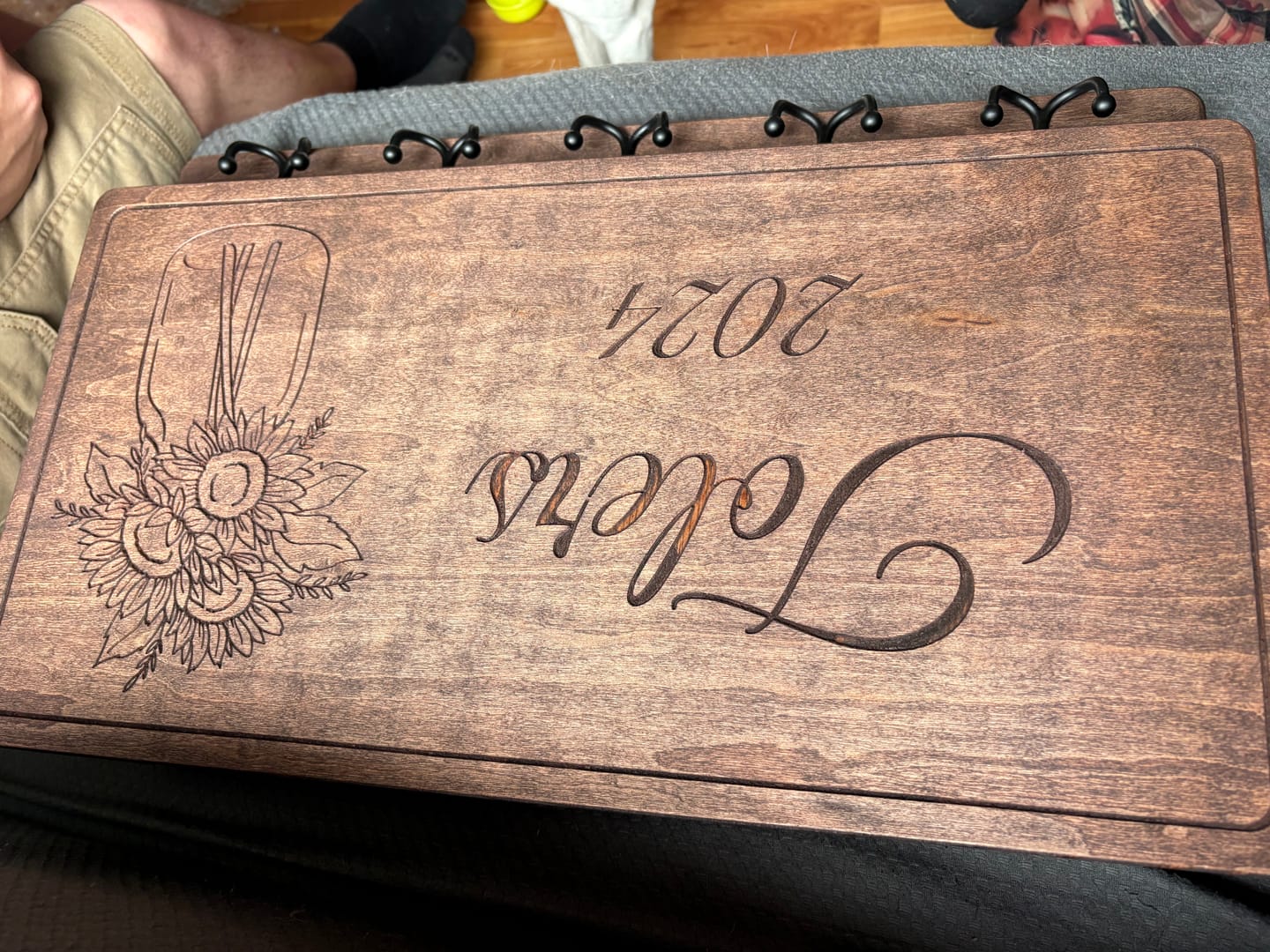 Customer photo review of PERSONALIZABLE SUNFLOWER MASON JAR FAMILY NAME
