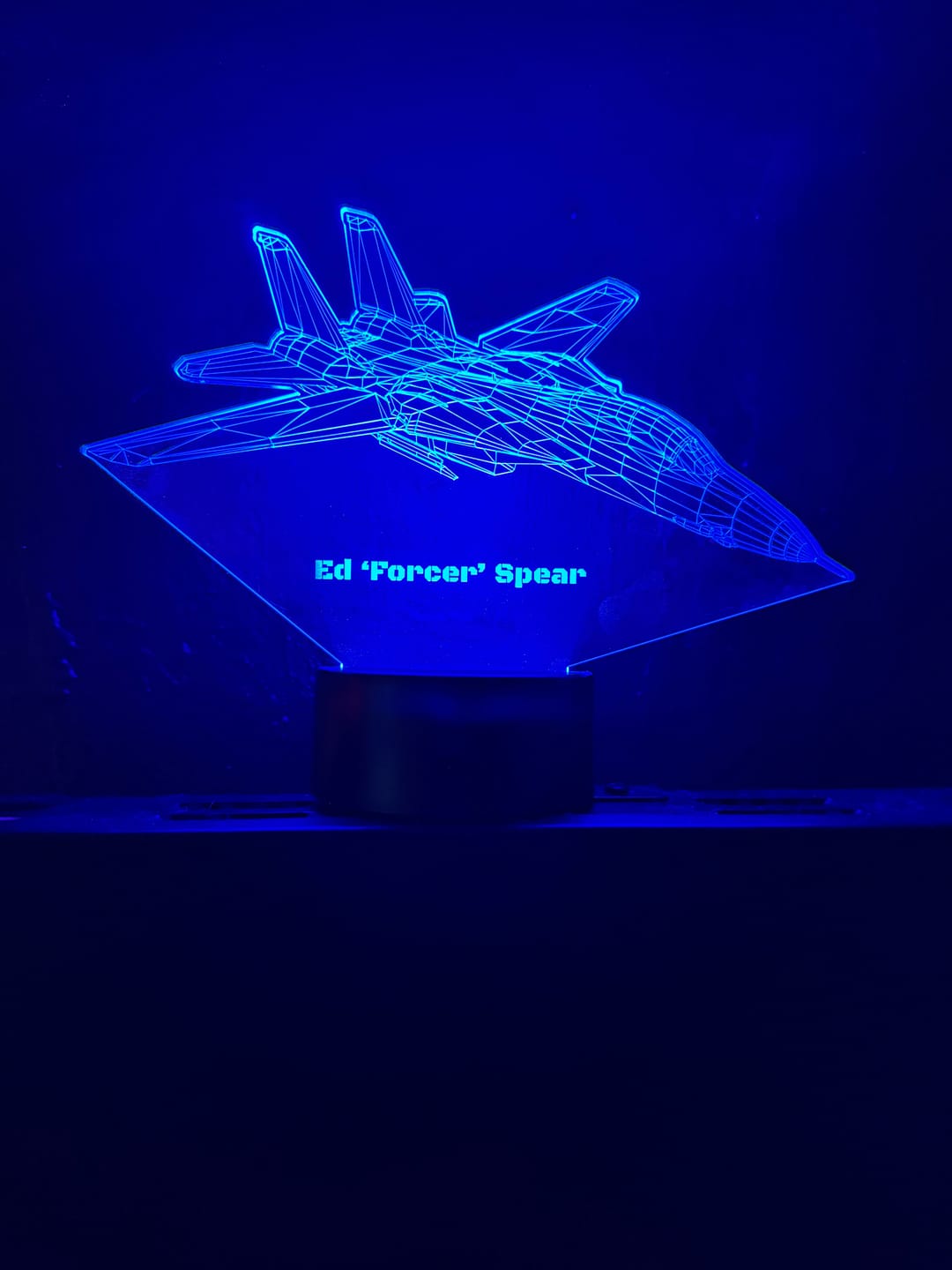 Customer photo review of F-14 Tomcat - 3D Optical Illusion Lamp