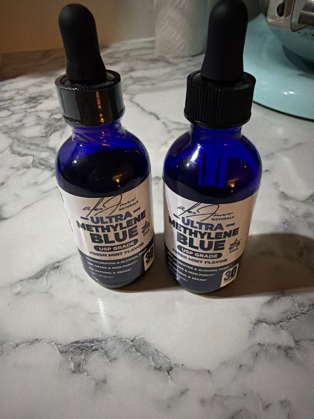 Customer photo review of Ultra Methylene Blue - Fresh Mint Flavor (50mL) (30 Servings)