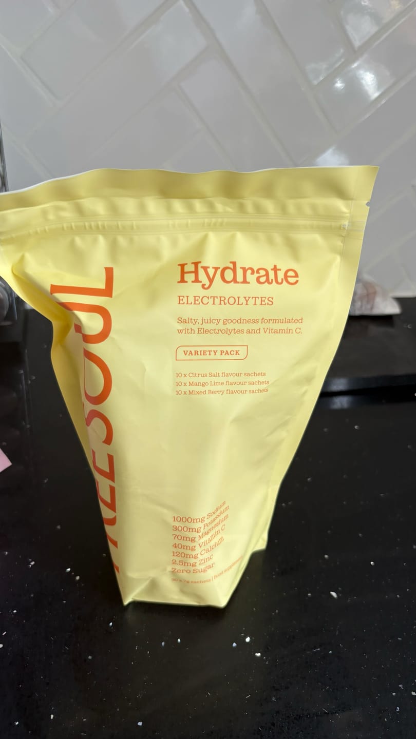 Customer photo review of Free Soul Hydrate Electrolyte Powder