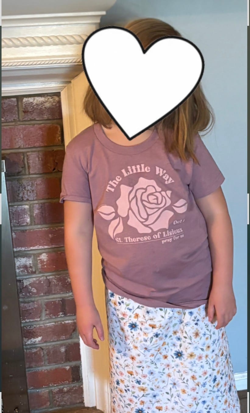 Customer photo review of The Little Way Premium Youth Tee