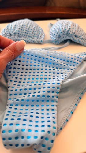 Customer photo review of Sky Perforated Tieside Bottom