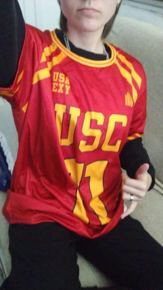 Customer photo review of Foxhole Court Red Lacrosse Jerseys