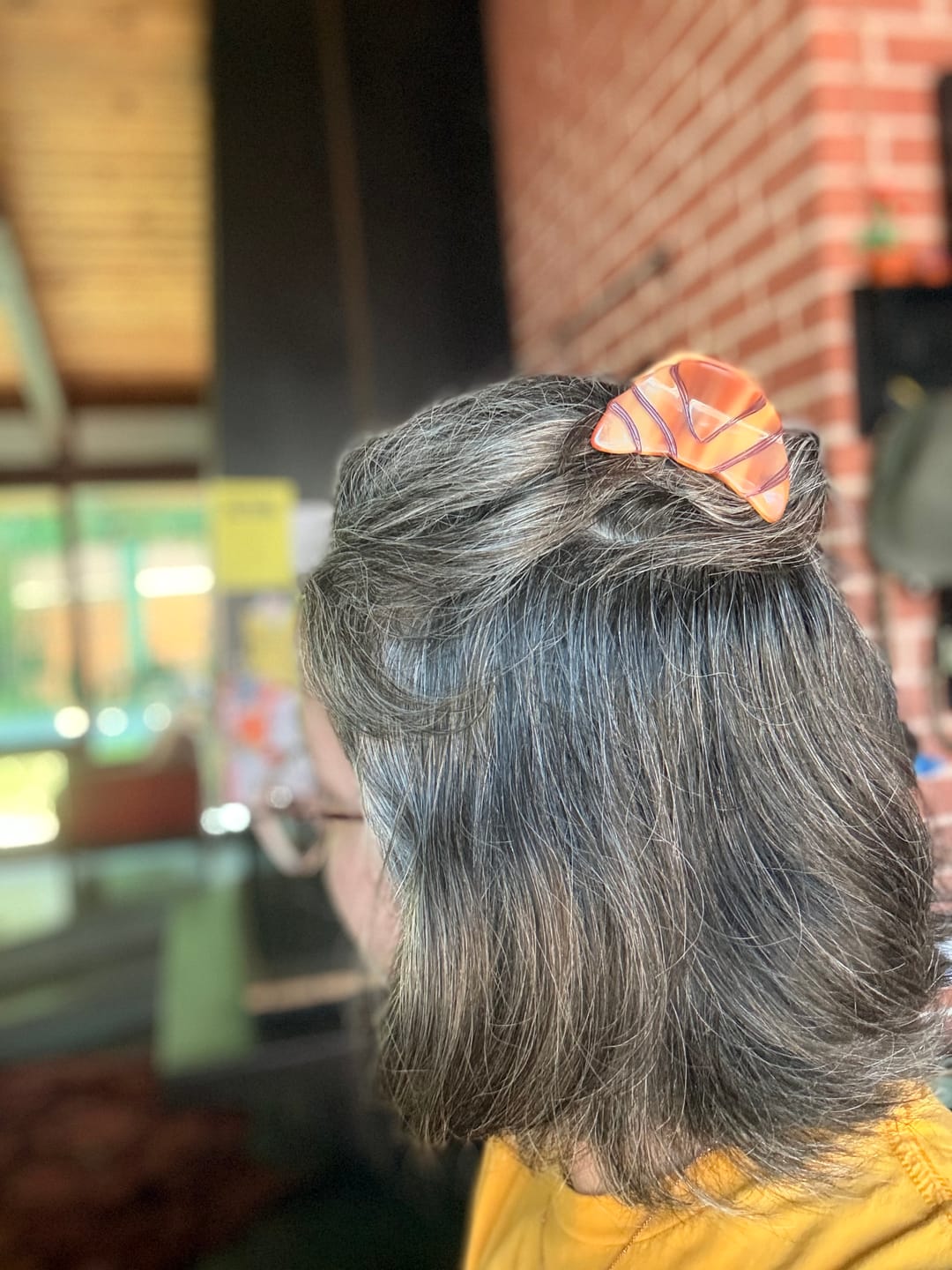 Customer photo review of Midi Croissant Hair Claw Clip