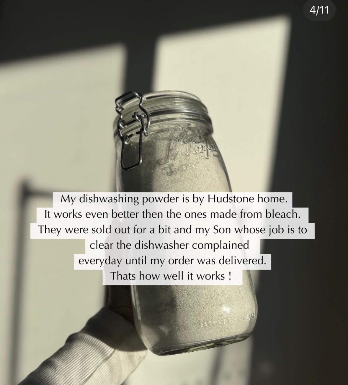 Customer photo review of Dishwashing Powder