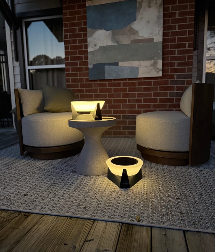 Customer photo review of RIRZ HALO | Modern Solar Outdoor Lamp