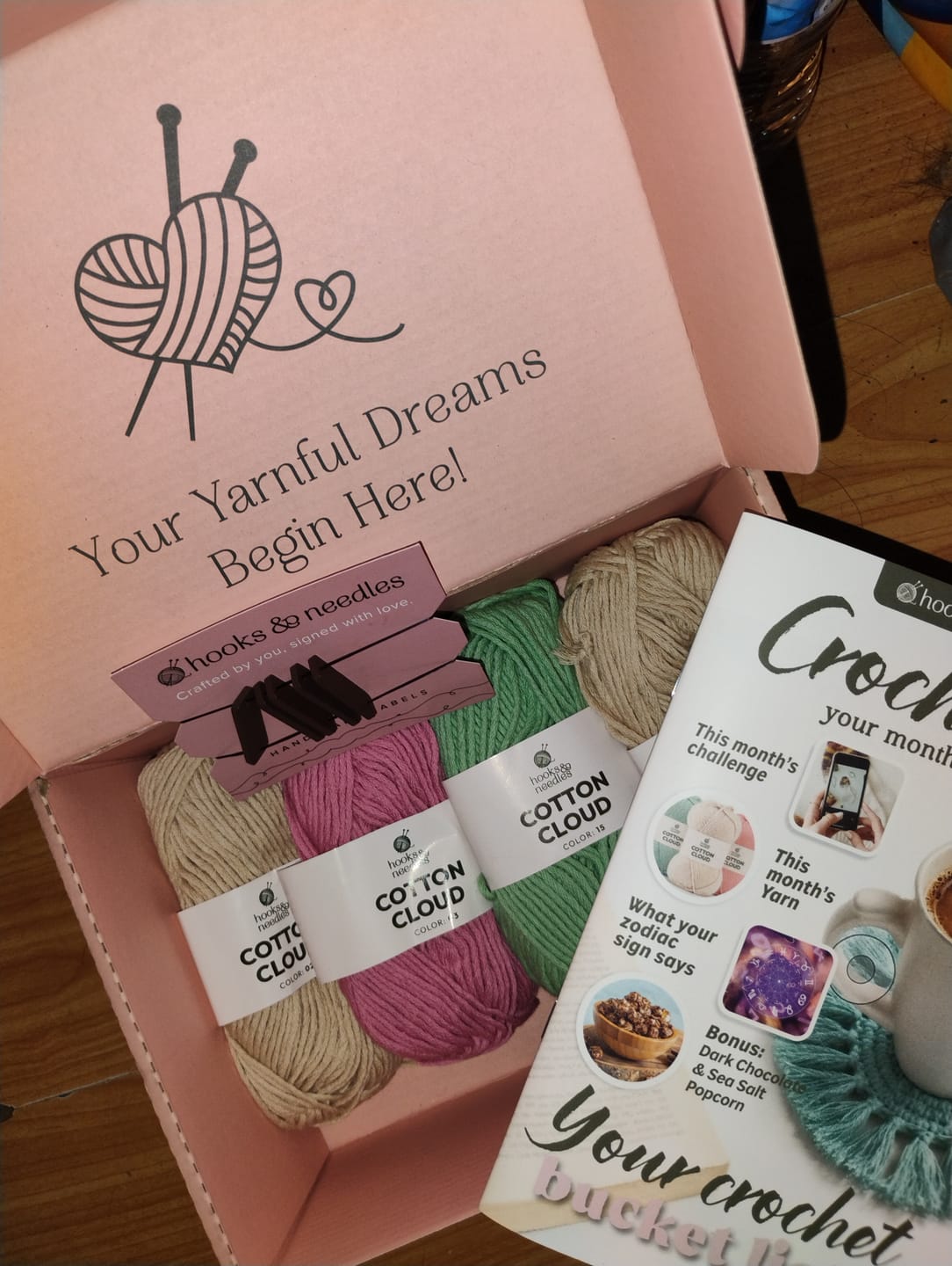 Customer photo review of Hooks & Needles Subscription Box