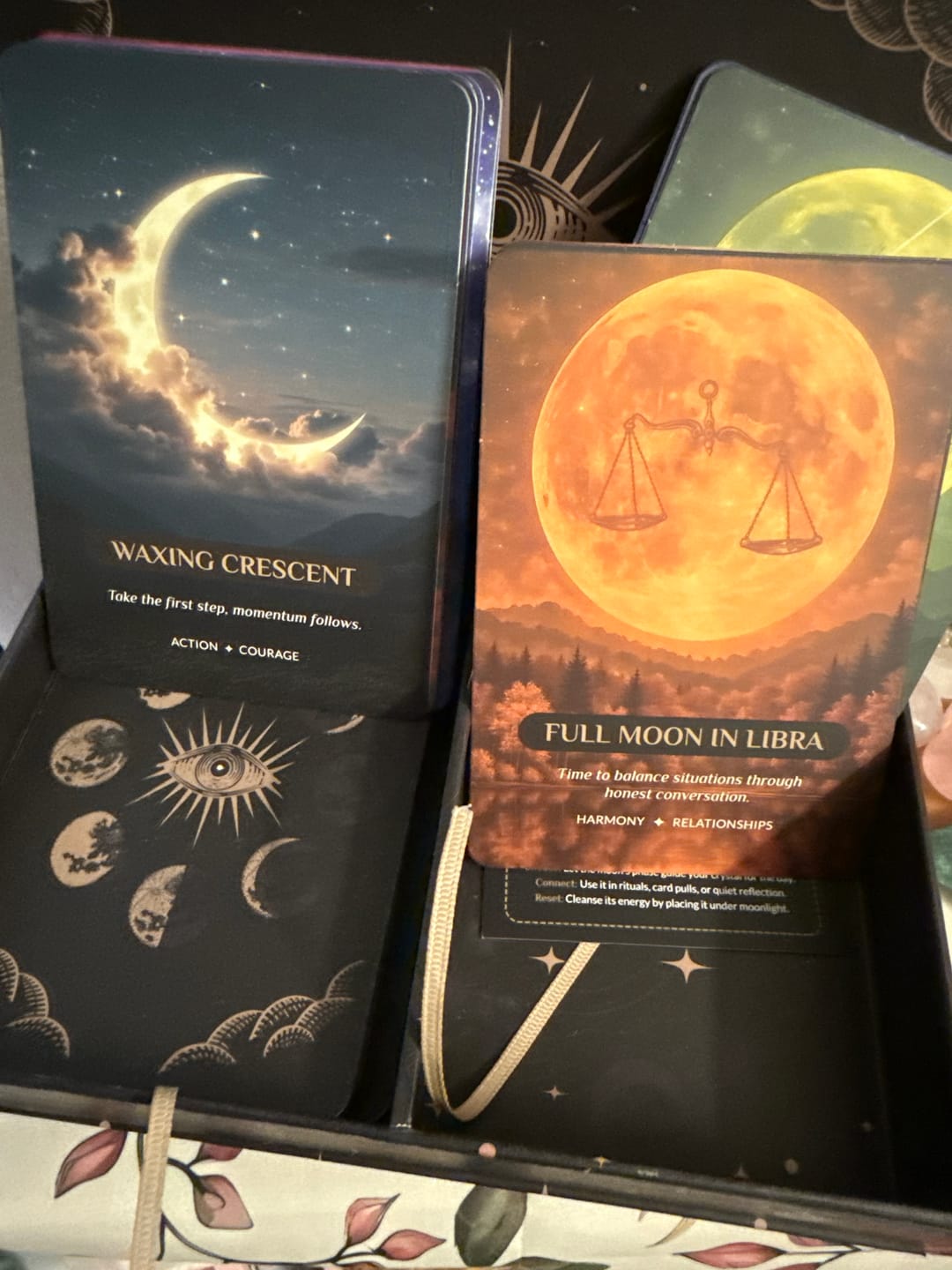 Customer photo review of Moon Oracle Deck: A Lunar Tool for Real Life