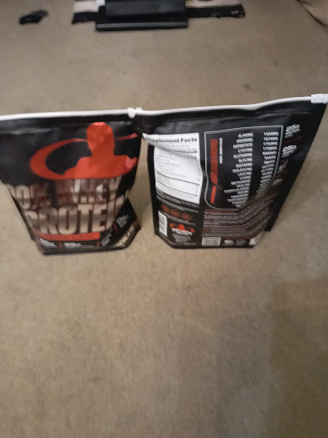 Customer photo review of 100% Whey Protein Powder