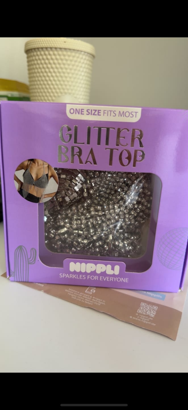 Customer photo review of Glitter Bra Top