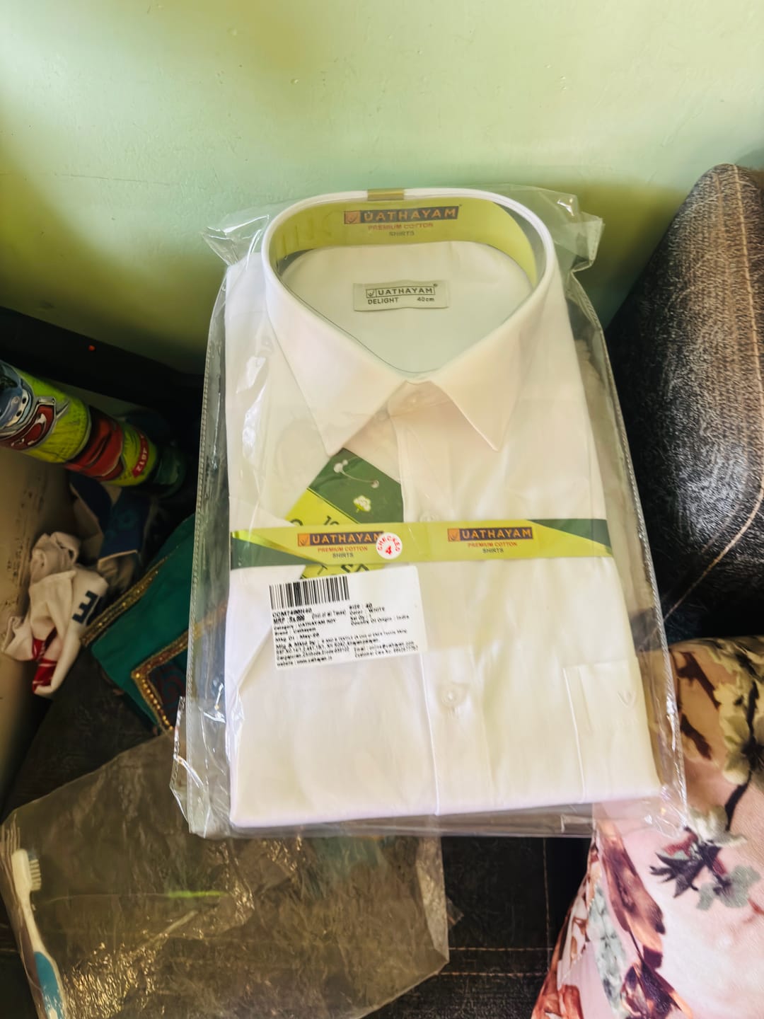 Customer photo review of Double Delight White Shirts - 2 Pcs Combo Pack