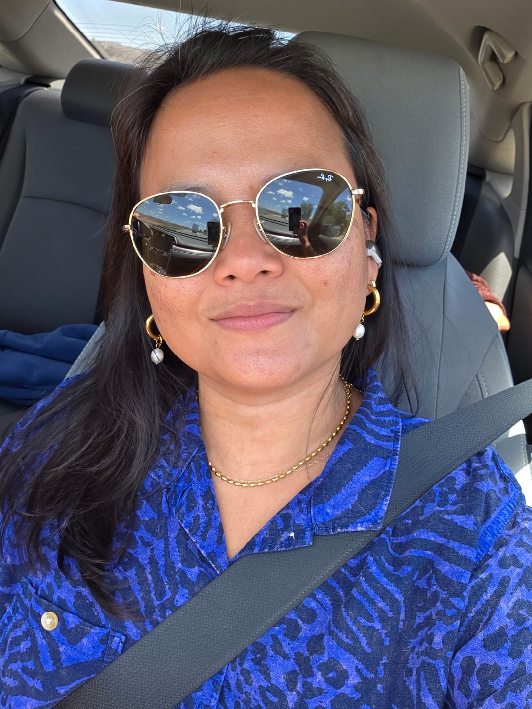Customer photo review of Bethany Pearl Drop Hoop (Bundle)