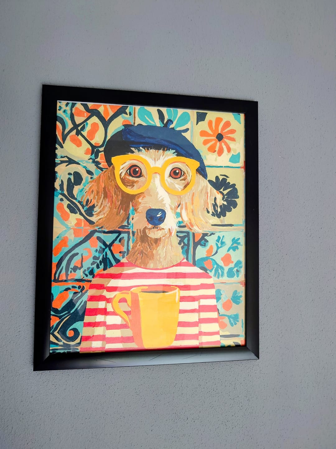 Customer photo review of Malen nach Zahlen - Hund im französischen Stil