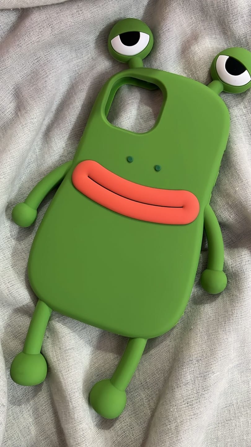 Customer photo review of Cute 3D Cartoon Frog Pre-Order Shockproof Rubber Silicone Pre-Order iPhone Case
