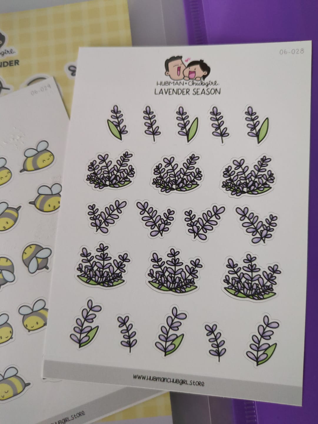 Customer photo review of Lavender Season Planner Stickers