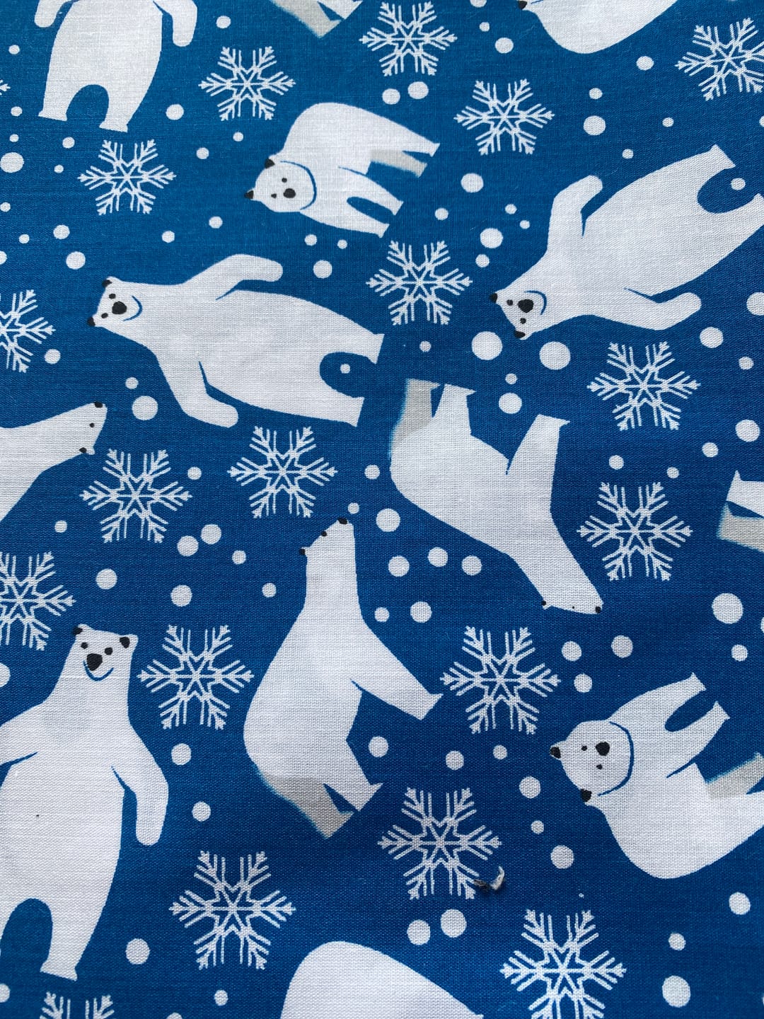 Customer photo review of Snowflake Bears Polycotton Fabric