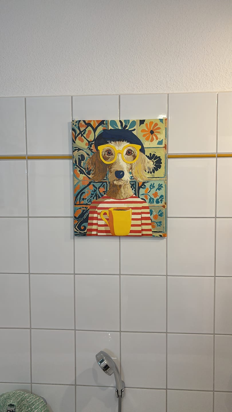 Customer photo review of Malen nach Zahlen - Hund im französischen Stil