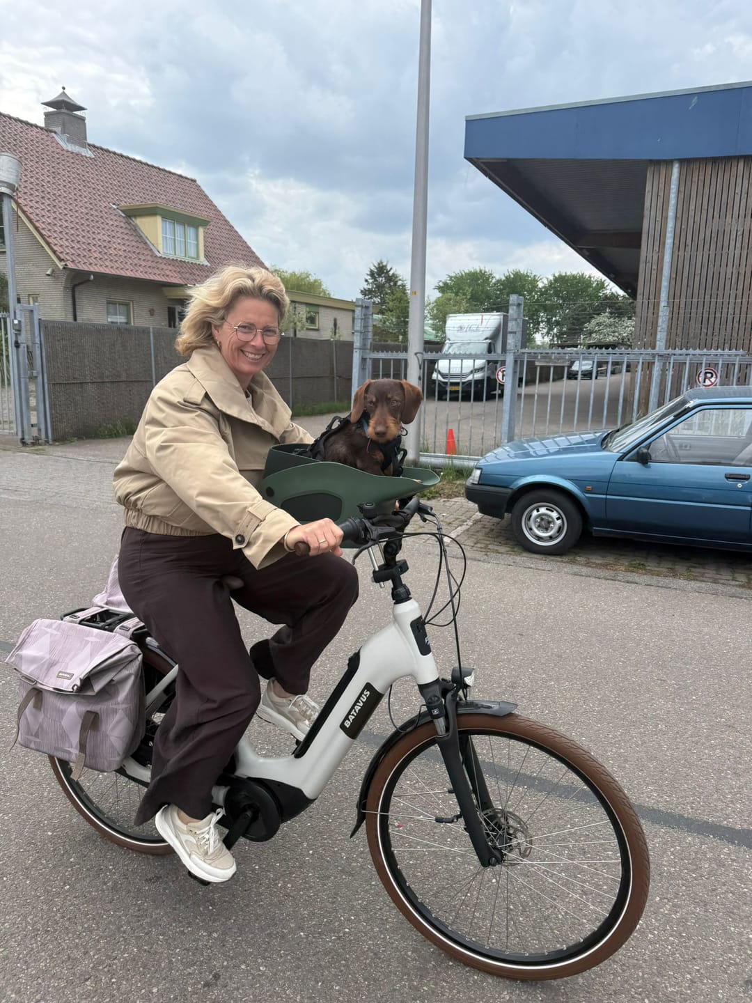 Customer photo review of Kvisp Dog Bike Carrier