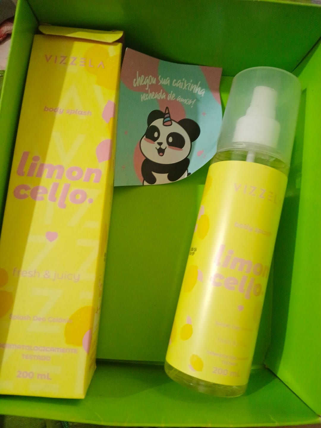 Customer photo review of Body Splash Deo Colônia Limoncello – Vizzela