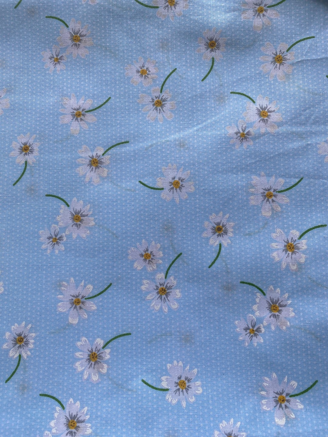 Customer photo review of White Flowers and Polka Dots Polycotton Fabric