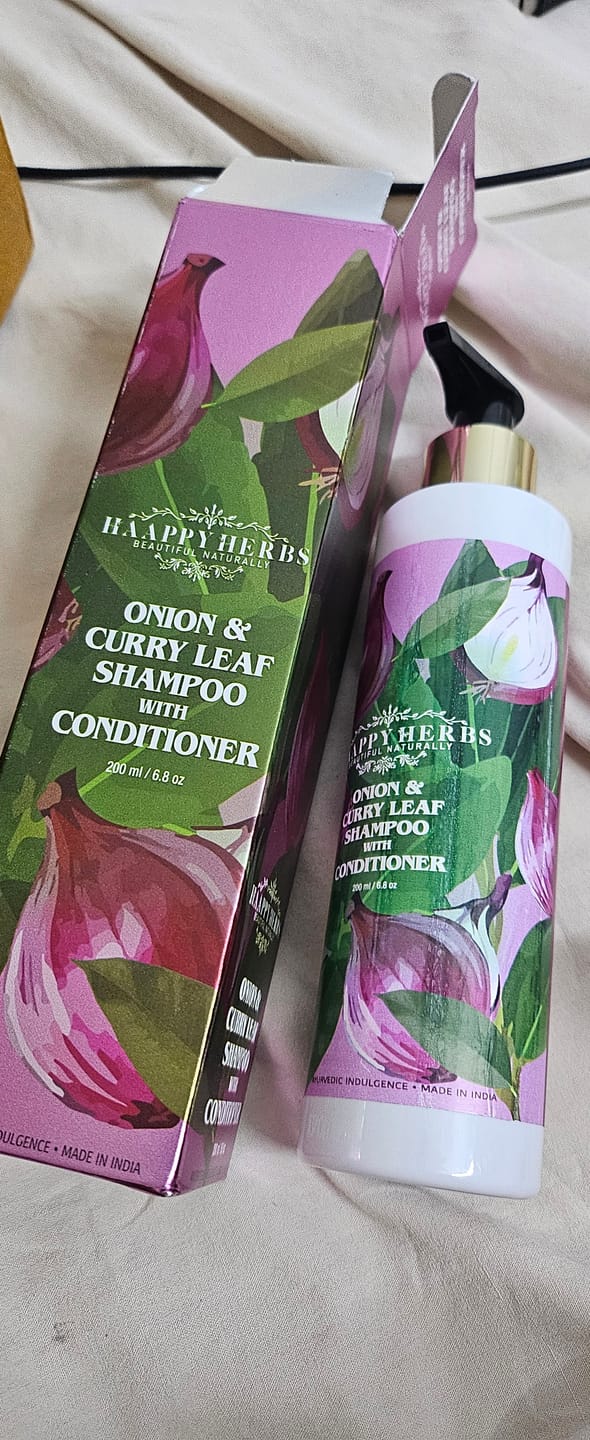 Customer photo review of Onion & Curry Leaf Shampoo With Conditioner