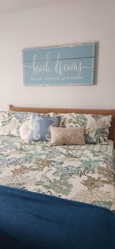 Customer photo review of Beach Dreams Rustic Sign