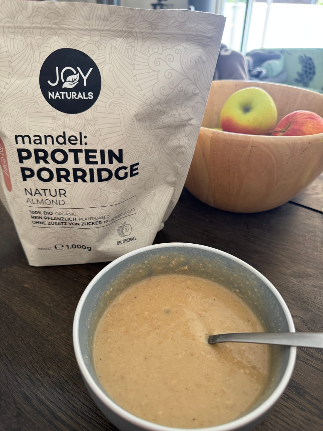 Customer photo review of Bio Mandel Protein Porridge – Vegan und Eiweißreich – 1.000g Vorteilspackung